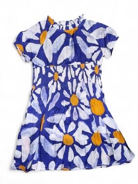 MARNI Girls Blue Floral Smocked Dress